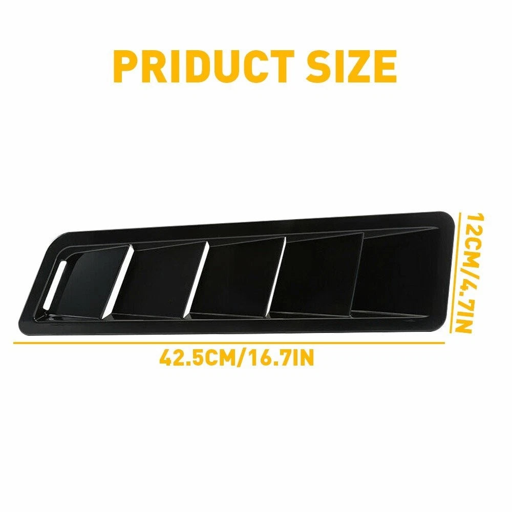 2X Black Universal Car Bonnet Hood Vent Louvers 5 Scoop Cover Air Flow Inlet EOA 6B93BC-57