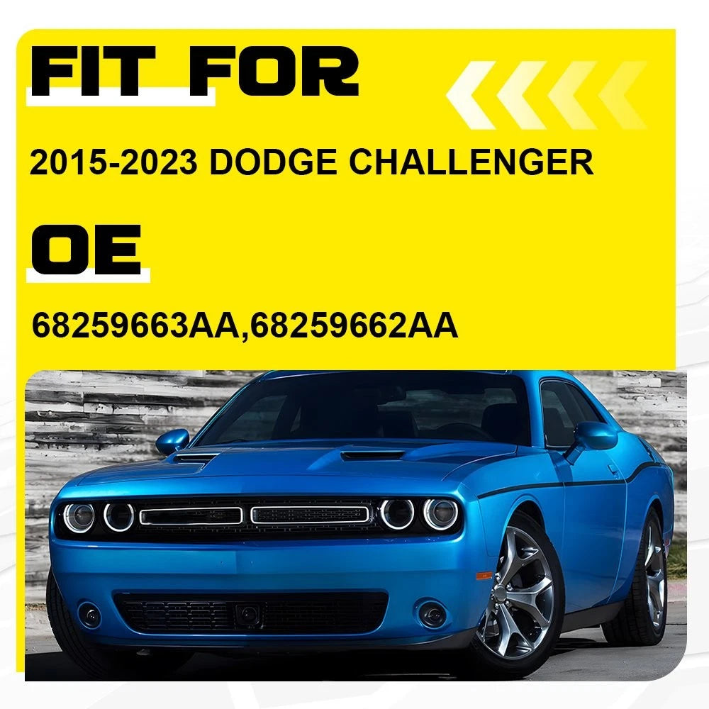 For 2015-2023 Dodge Challenger Bumper Fog Light Bezel Trim Covers Left Right EOA 6B93BC-57