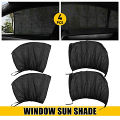 Window Cover screen Car Mesh Mosquito Bugs Privacy Nylon Net Of Set 4 Durable EA 6B93BC-57