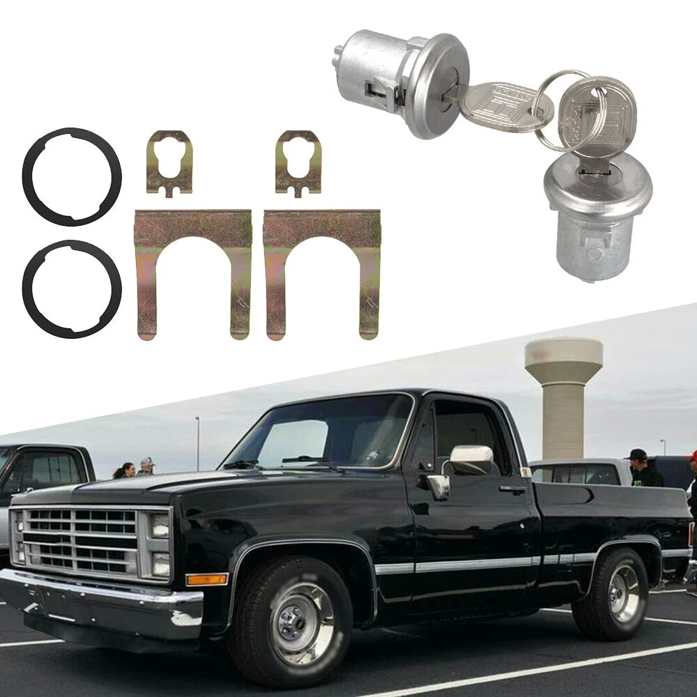 DLK2 Door Lock Cylinder w/ Keys Replacement for Chevy Truck C10 C20 C30 1500 EOA 6B93BC-57