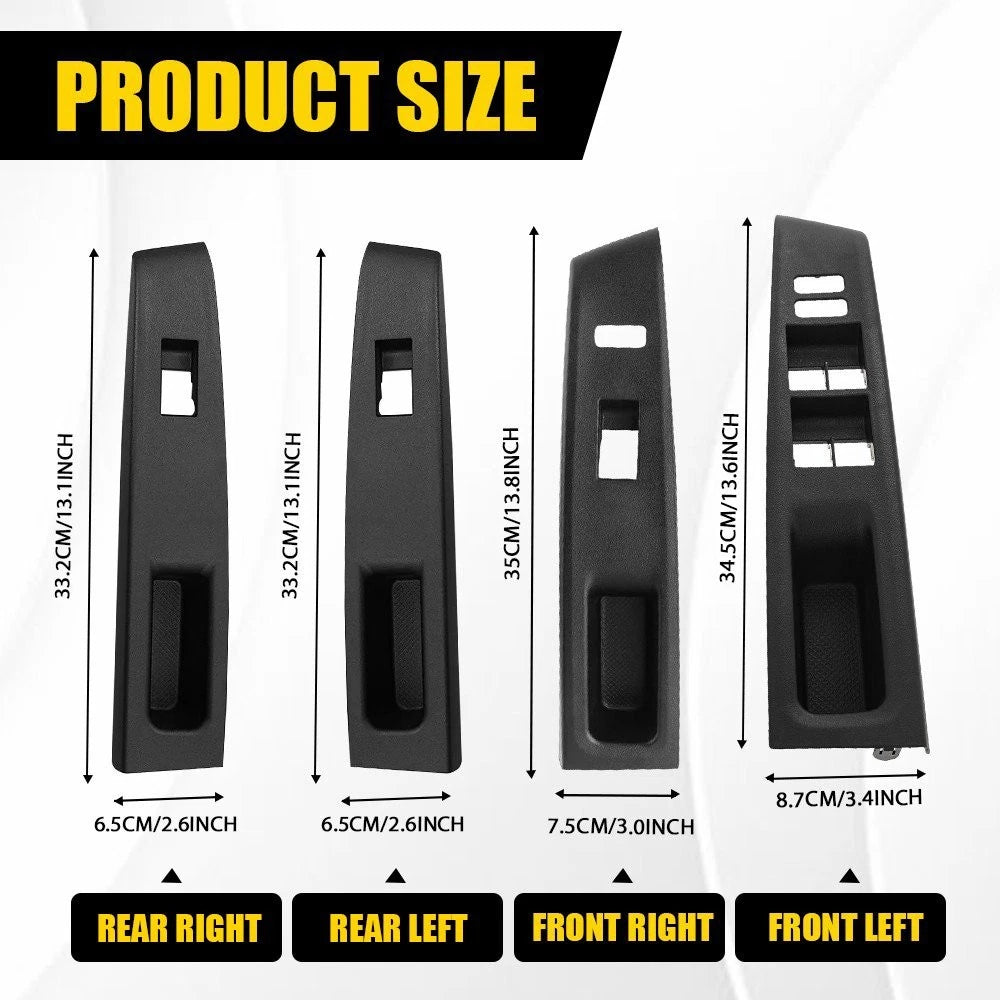 4pcs/Set Door Window Switch Bezel Trim Panel Cover For Toyota Yaris 12-14 4-Door 6B93BC-57