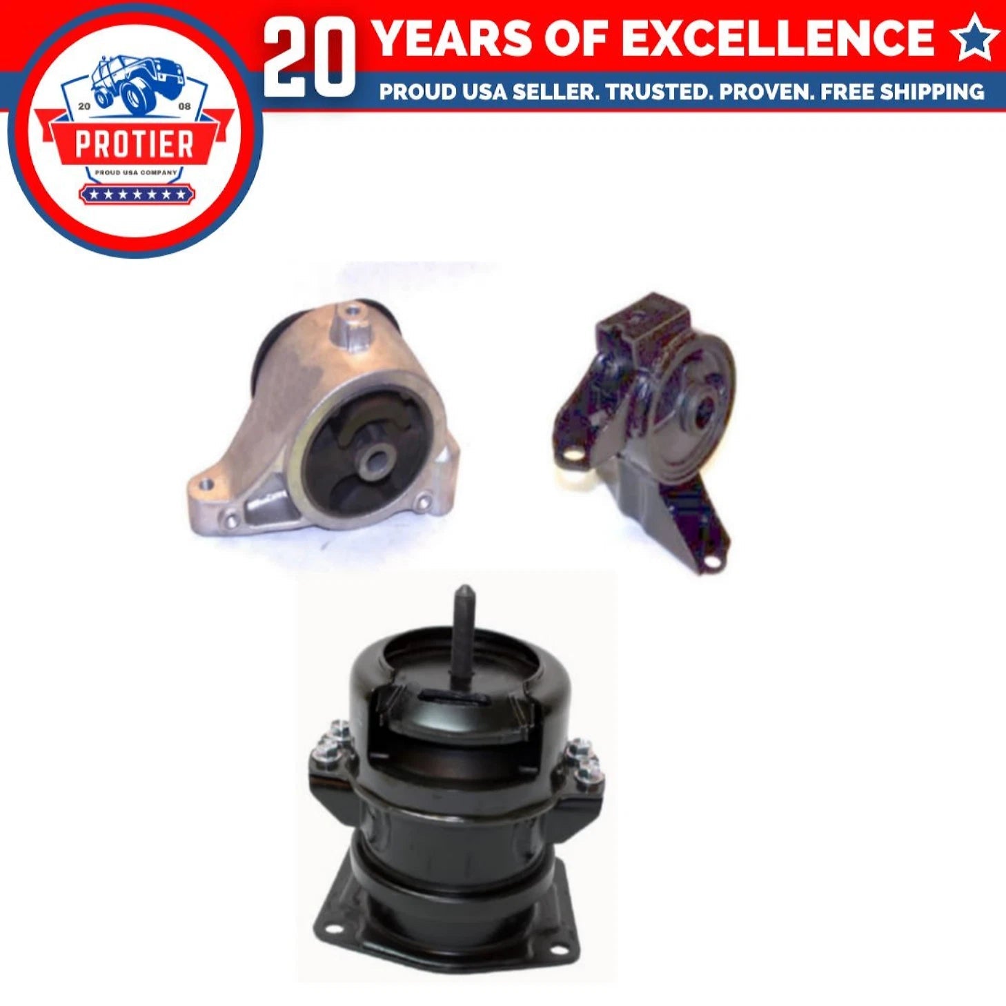 Engine Motor Mount 3PCS Set for 2001-2006 Acura MDX / 2003-2004 Honda Pilot 3.5L 6B93BC-57
