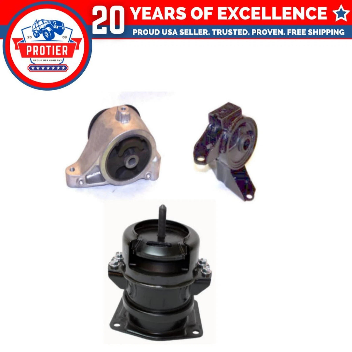 Engine Motor Mount 3PCS Set for 2001-2006 Acura MDX / 2003-2004 Honda Pilot 3.5L 6B93BC-57