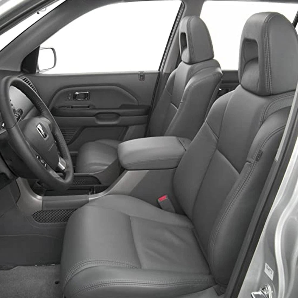 Leather Center Console Lid Door Front Armrest Cover Gray Fits 09-15 Honda Pilot 6B93BC-57