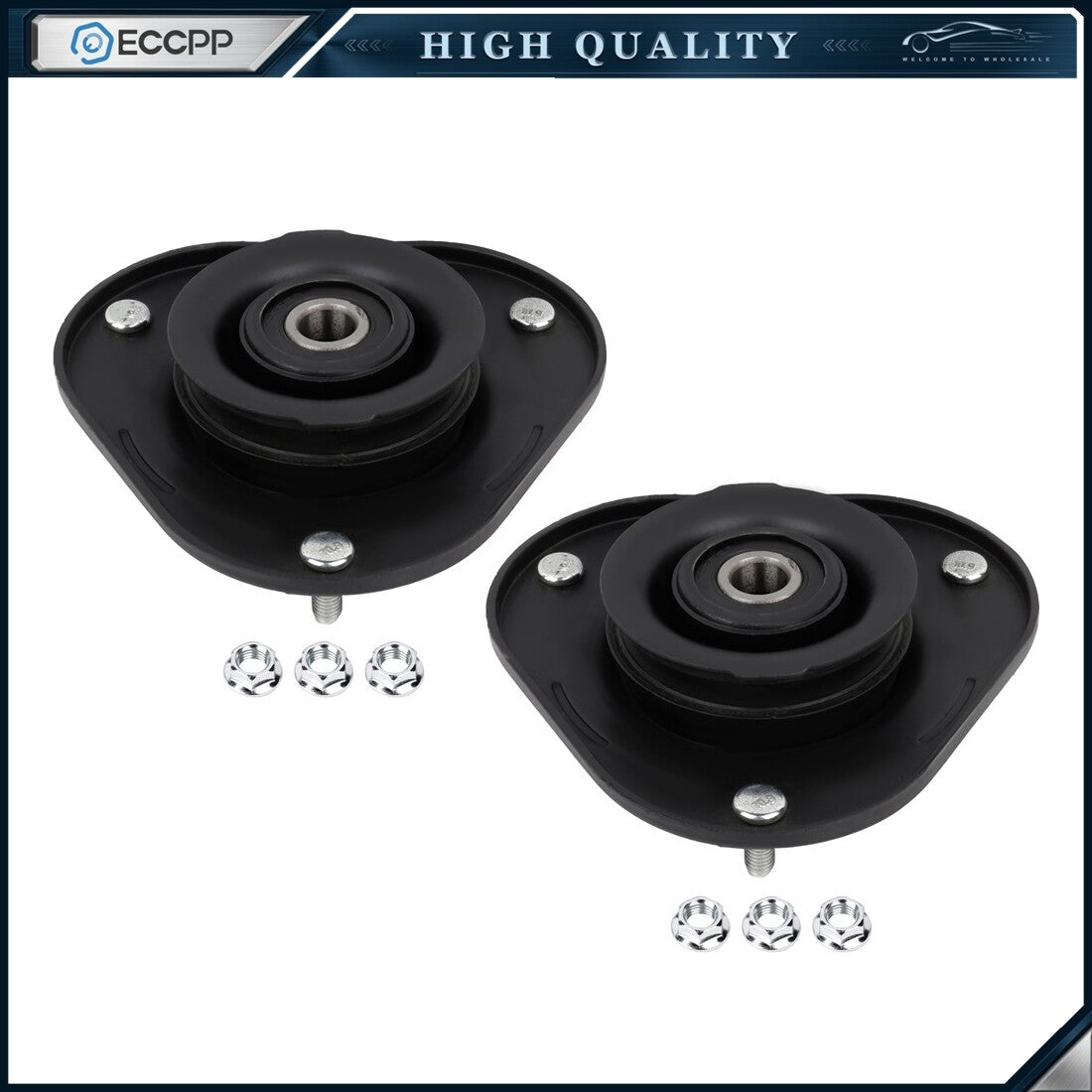 Front Pair (2) Strut Mount Kit Fits 03-08 Toyota Matrix 03-13 Toyota For Corolla 6B93BC-57