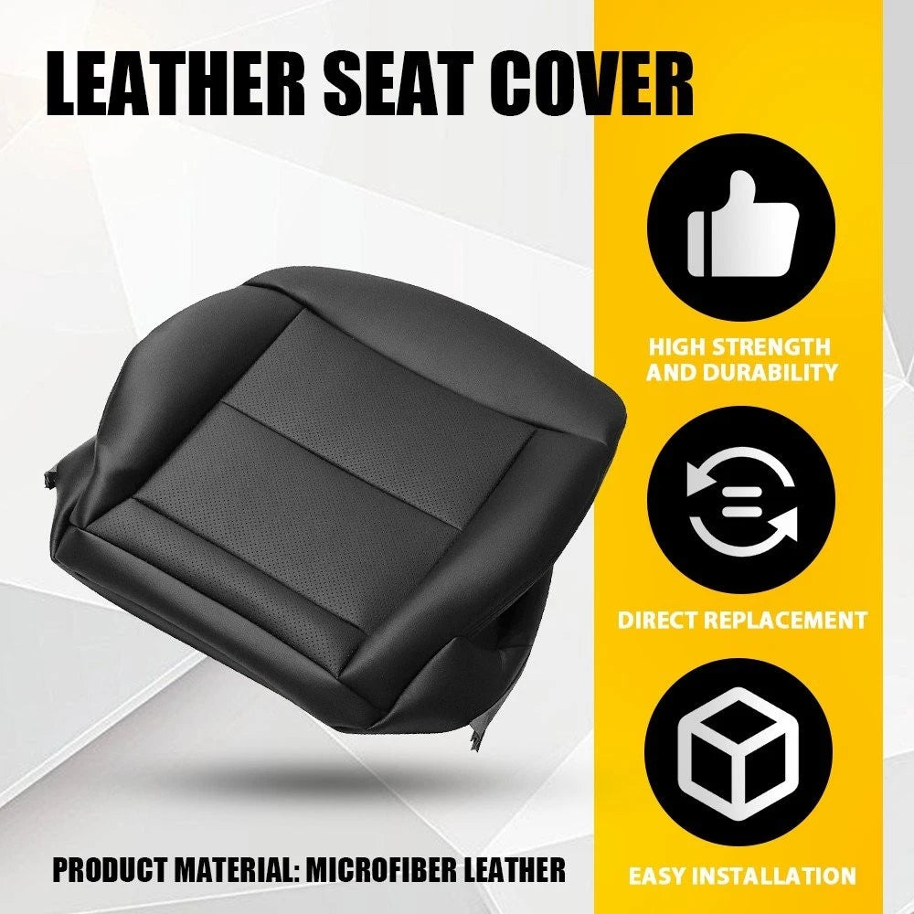 For Mercedes-Benz 2010-2014 E350 E550 Black Driver Bottom Leather Seat Cover EOA 6B93BC-57