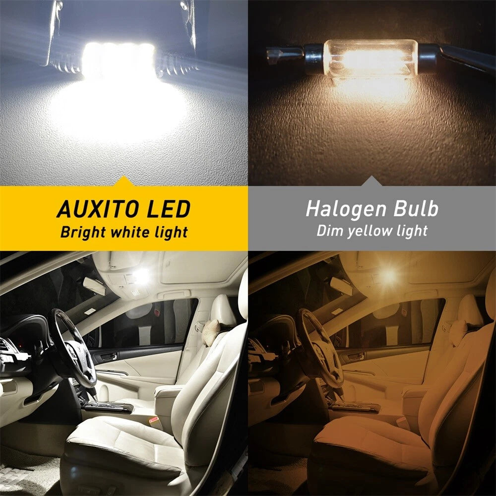 AUXITO CANBUS 42MM 211-2 212-2 578 LED Interior Map Light Bulb 6500K 24SMD EOA AUXITO
