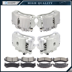 Front Rear Brake Pads Set Brake Calipers 12Pcs For 2002 Chevrolet Avalanche 1500 6B93BC-57