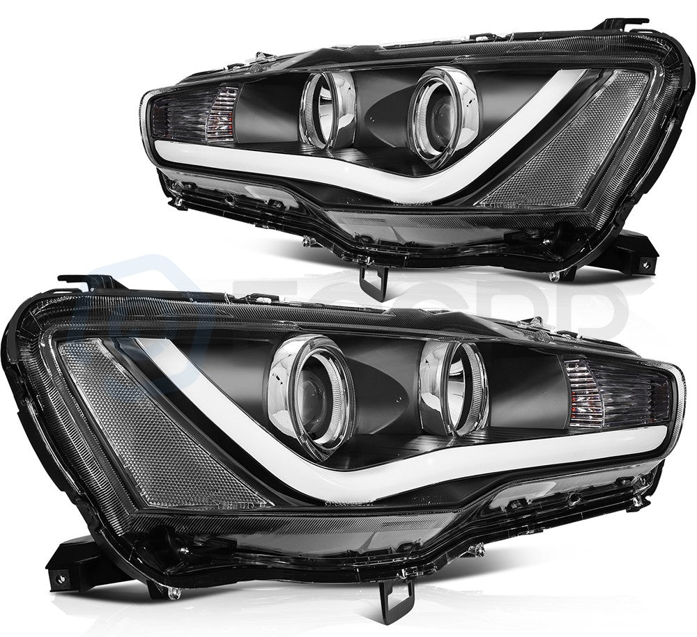 ECCPP LED Headlights Assembly For Mitsubishi Lancer 2.0L 2.4L 2008-2017 Pair 6B93BC-57