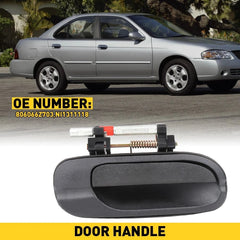 For Nissan Sentra 2000-2006 Front Exterior Door Handle Passenger Side RH Black 6B93BC-57