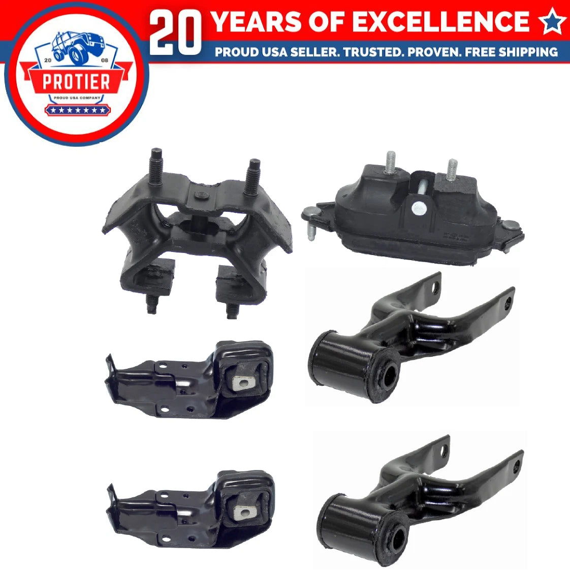 Motor & Torque Strut & Trans Mount 6PCS Set Fit 2000-2005 Chevrolet Impala 3.4L 6B93BC-57