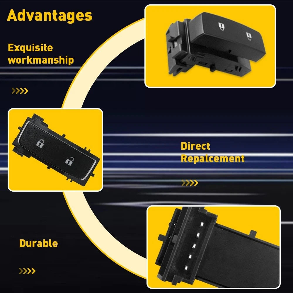 Master Door Front Lock Switch Driver Side for 2007-2013 Chevy Silverado 1500 GMC 6B93BC-57