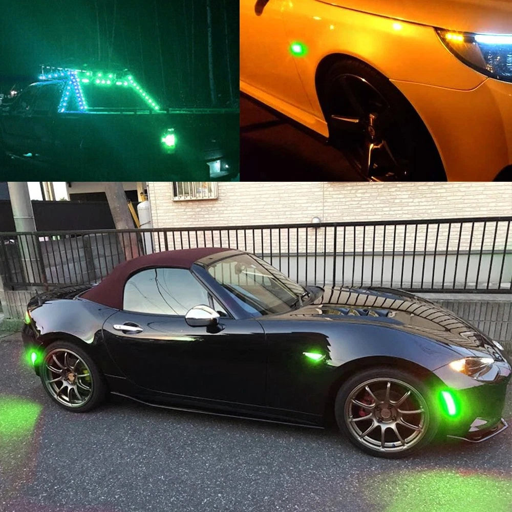 Green 3/4" Bullet Round Side Marker LED Clearance Lights For Trailer Truck 20X 6B93BC-57