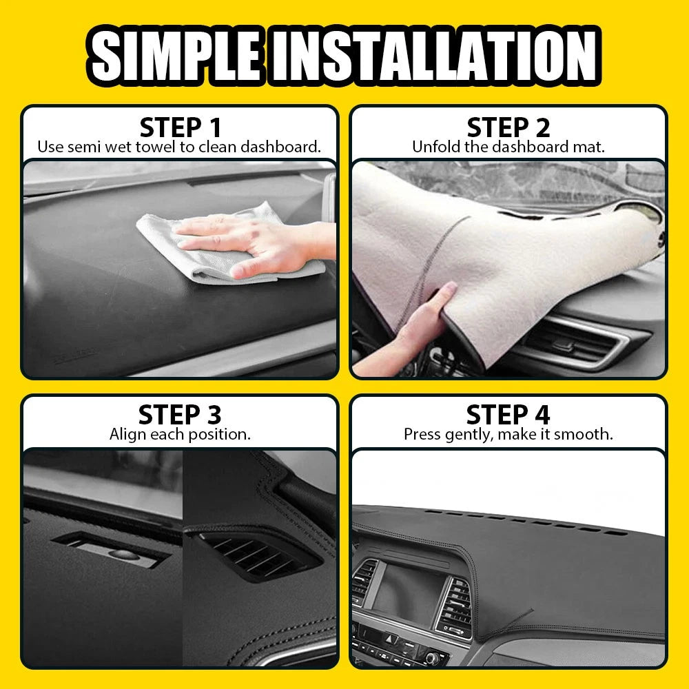 Leather Car Dashboard Dash Cover Pretector Mat For Hyundai Sonata 2015-2019 EOA 6B93BC-57