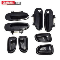 8Pcs Outside Inside Black Door Handles For Toyota Corolla Geo Prizm 1993-1997 6B93BC-57