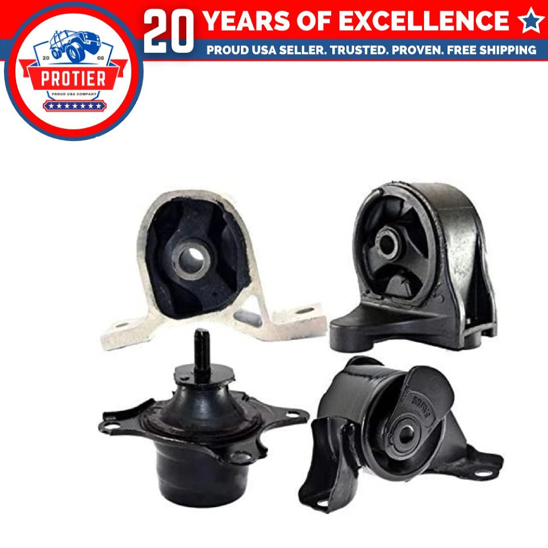 Motor & Trans Mount Set for 2001-2005 Honda Civic 2 Doors for Auto Trans 4PCS 6B93BC-57
