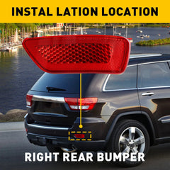 Rear Bumper Reflector Light RH Passenger Side Fit for Jeep Compass Dodge Journey 6B93BC-57