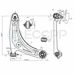 For 2007-2014 Toyota Yaris 6Pcs Front Lower Control Arms Sway Bars Tie Rod Links 6B93BC-57