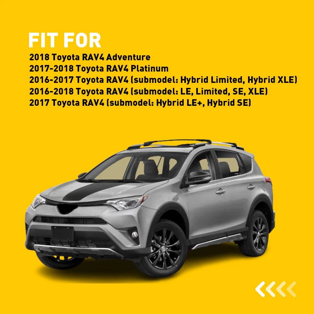 1PAIR TRIM SIDE FRONT BUMPER MOLDING LEFT RIGHT & FITS FOR 2016-2018 TOYOTA RAV4 6B93BC-57
