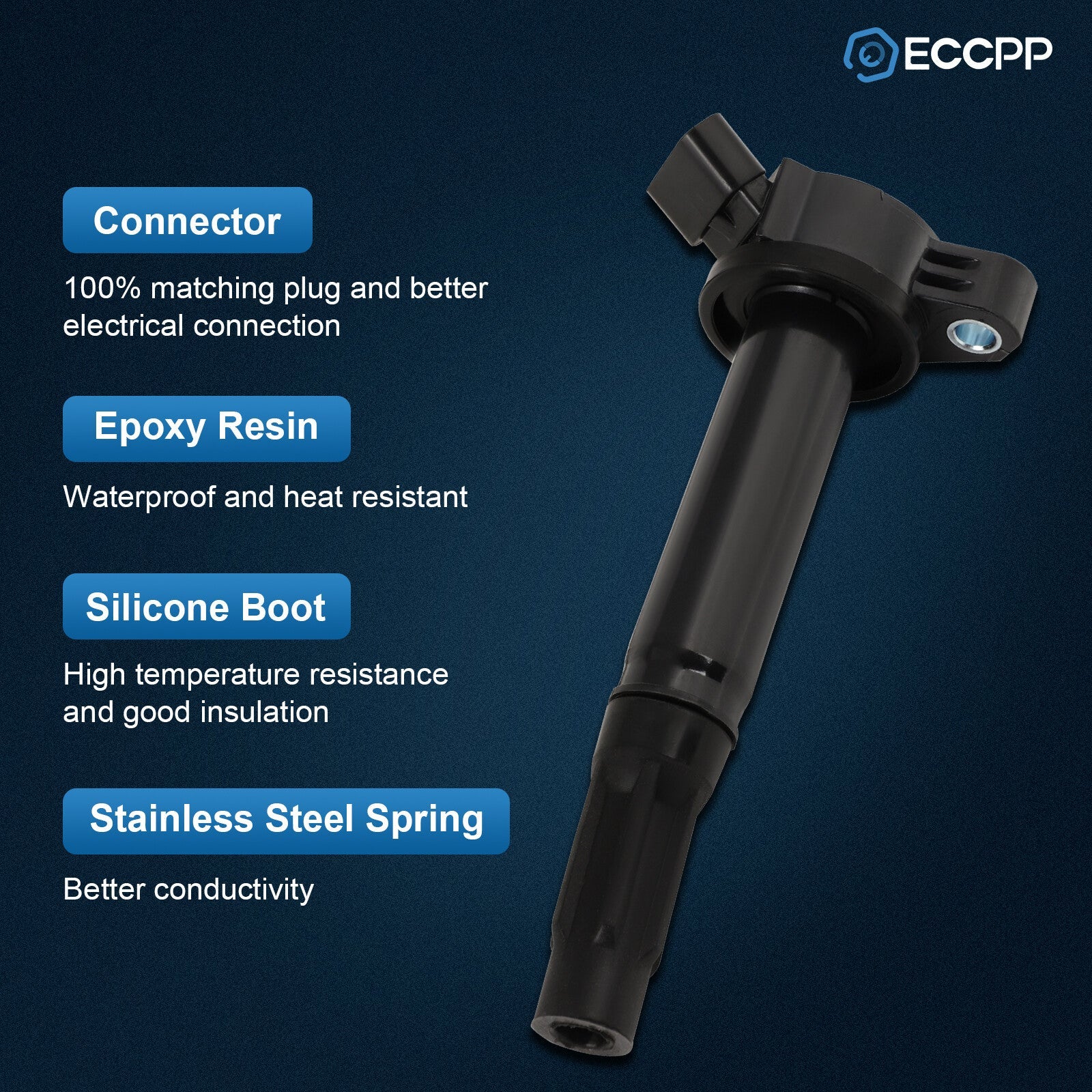 ECCPP 6 Ignition Coils For 2005-2018 Toyota Avalon 2007-2017 Toyota Camry 3.5L ECCPP