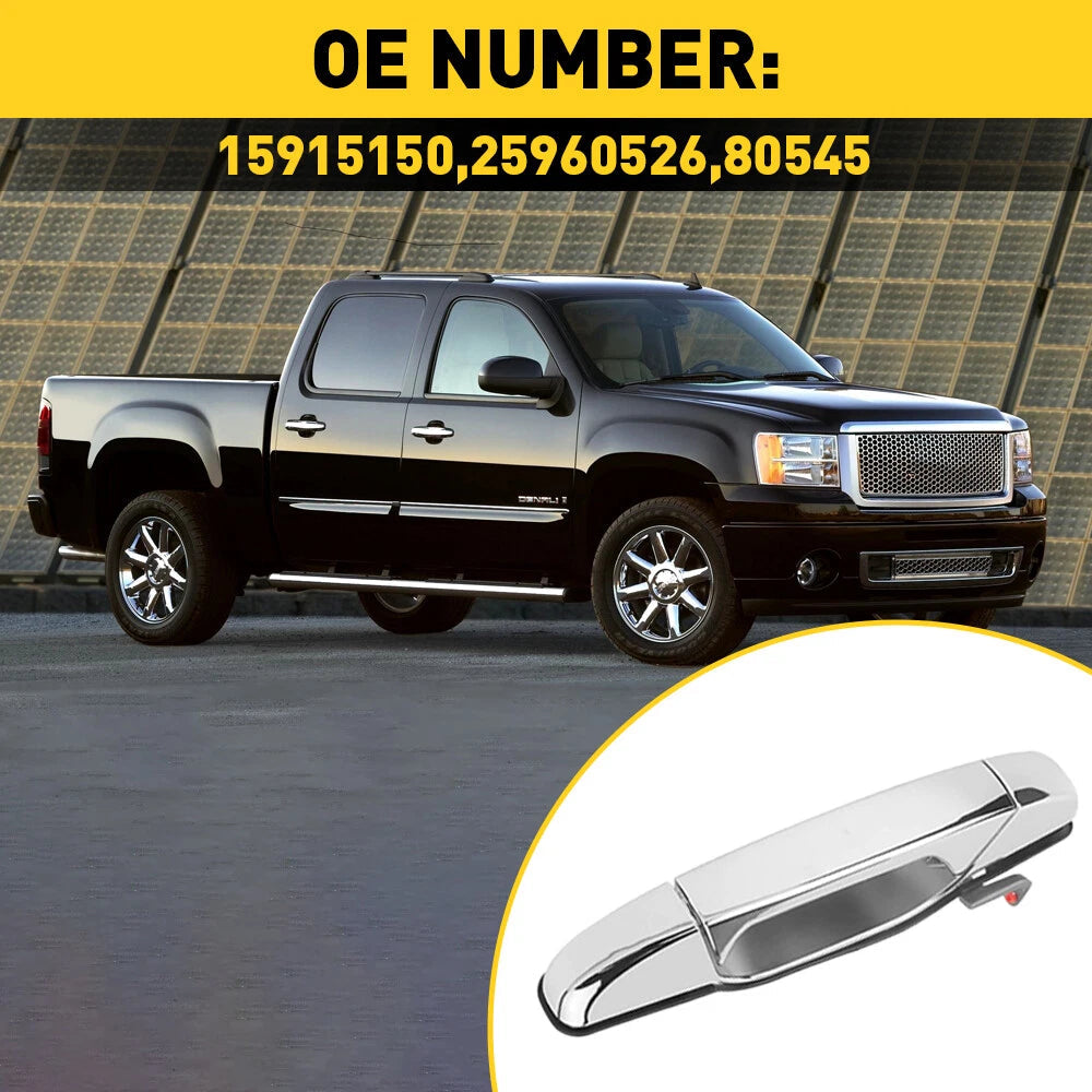 For 2007-2013 Chevy GMC Door Outside Handle Front Passenger Right Side RH Chrome 6B93BC-57