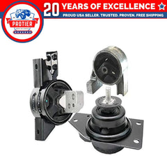 Fits 2006-2011 Hyundai Accent 1.6L Front Upper/Rear Motor & Trans Mount 3pc : 6B93BC-57