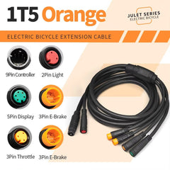 Electric Bike 1T2/1T4/1T5 Julet E-bike Waterproof Cable Controller Light Cable 6B93BC-57