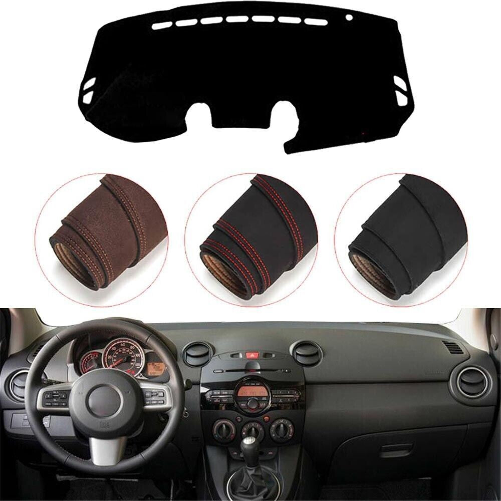 Console Dashboard Suede Mat Protector Sunshield Cover For Mazda 2 Demio 2008-14