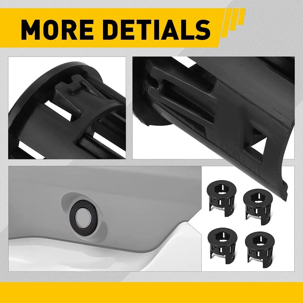 4pcs Parking Assist Sensor Bezels Fit For Ram Dodge 1500 14-18 Outer Front/Rear 6B93BC-57