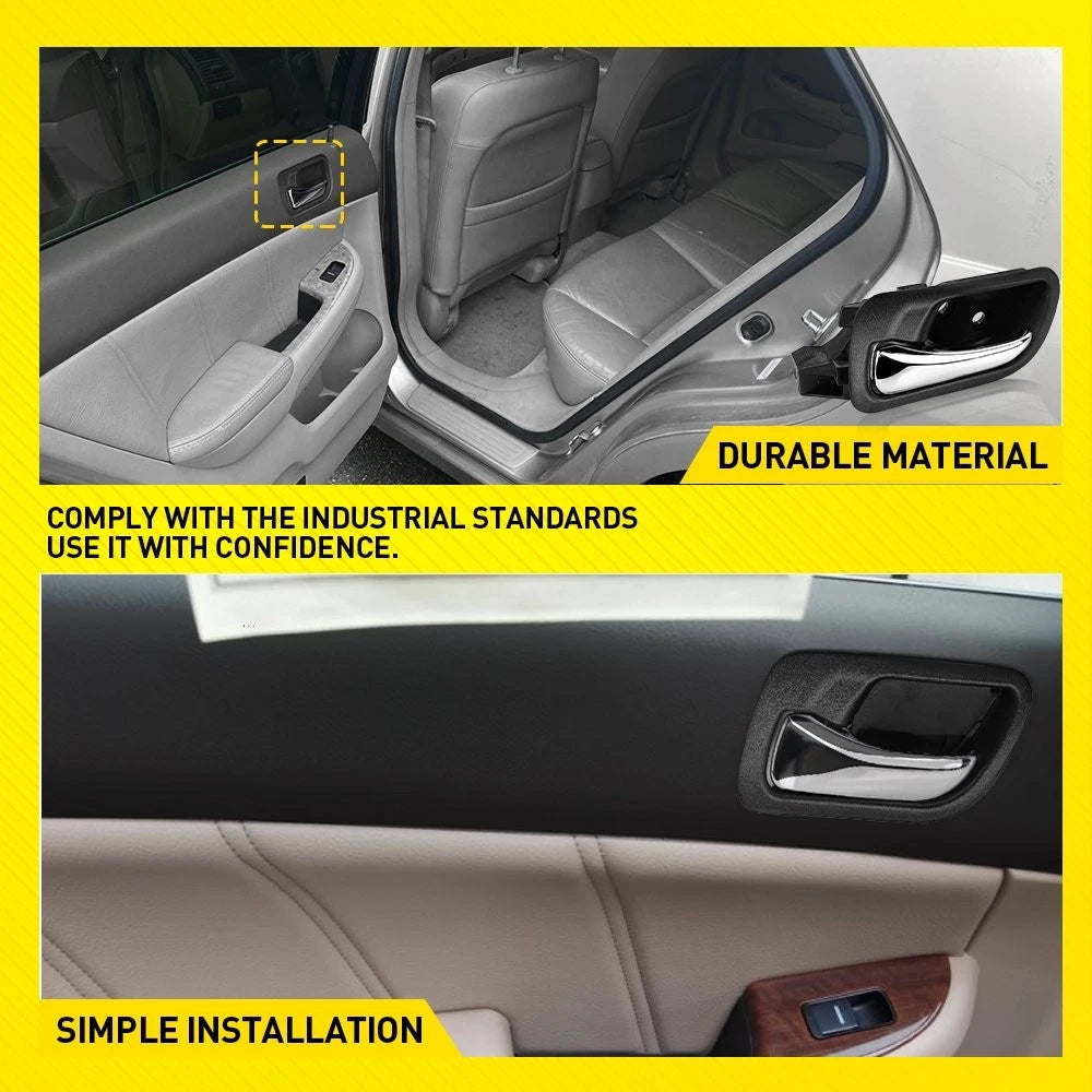 LH Left Interior Door Handle For 2003 2004-2007 Honda Accord Sedan Rear Chrome A 6B93BC-57