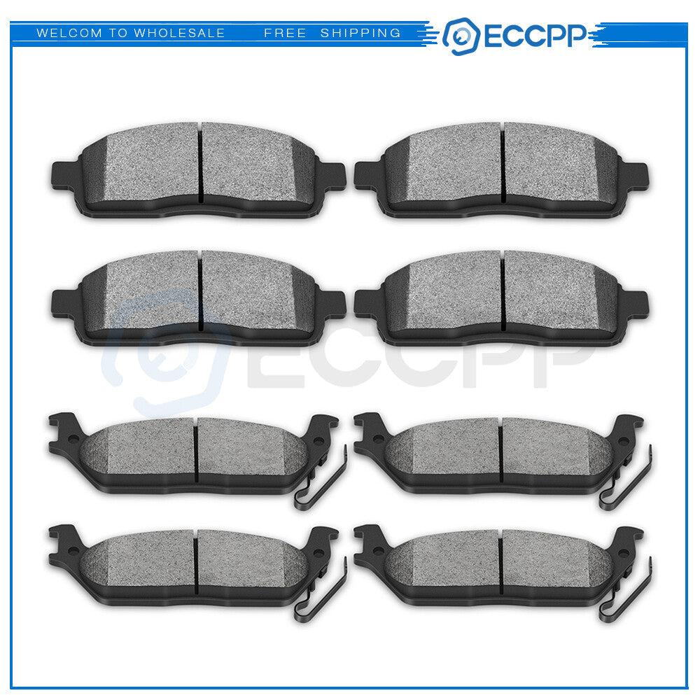 For Ford F-150 Lincoln Mark LT Front And Rear Ceramic Brake Pads 6B93BC-57