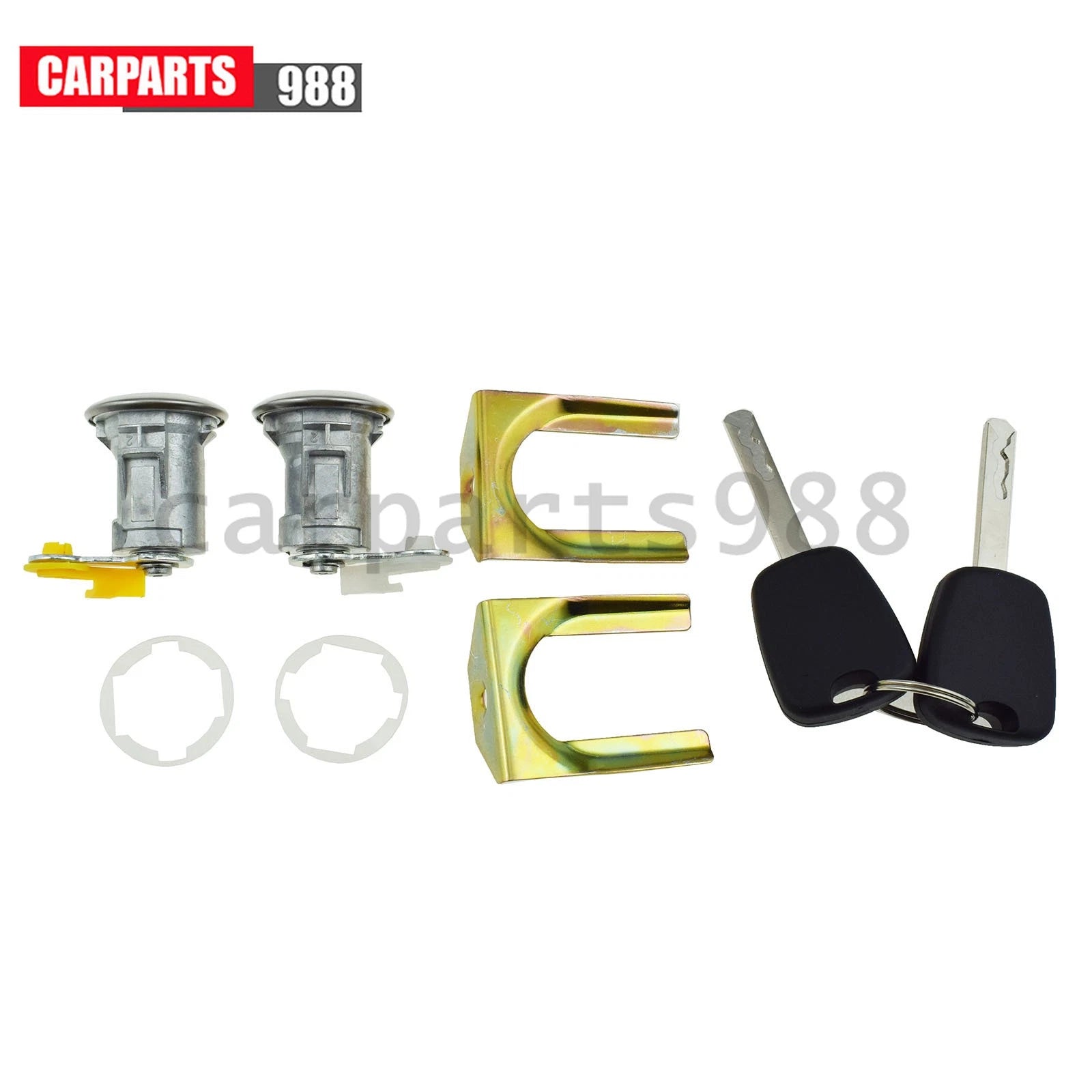 Cylinder Door Lock Barrel With Keys Fit For Citroen C1 Peugeot 107 Toyota Aygo 6B93BC-57