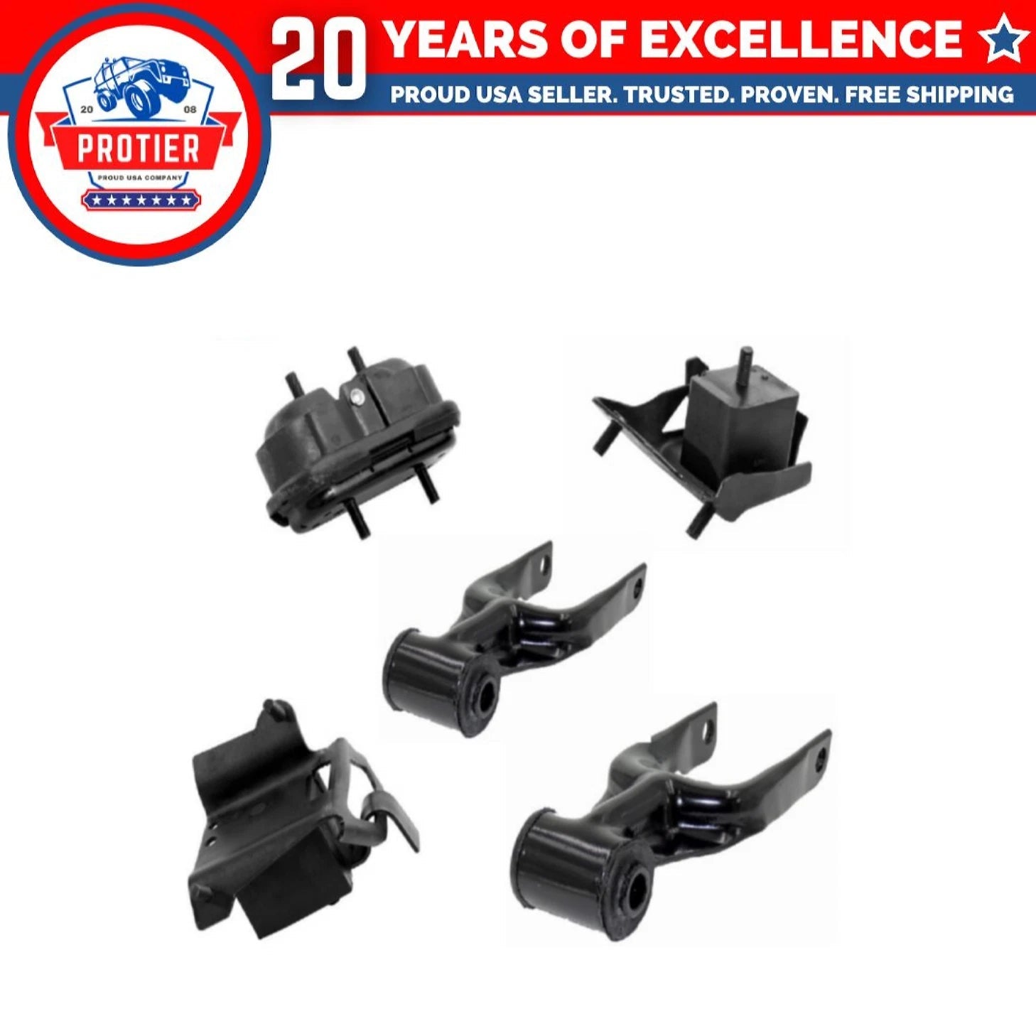 Engine Motor & Transmission Mount 5PCS Set Compatible for 1996 Oldsmobile 6B93BC-57