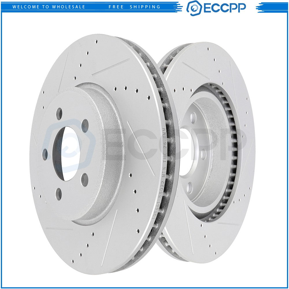 320mm Front Brake Rotors for 2005-2011 2012 2013- 2020 Challenger V6 RWD Magnum 6B93BC-57