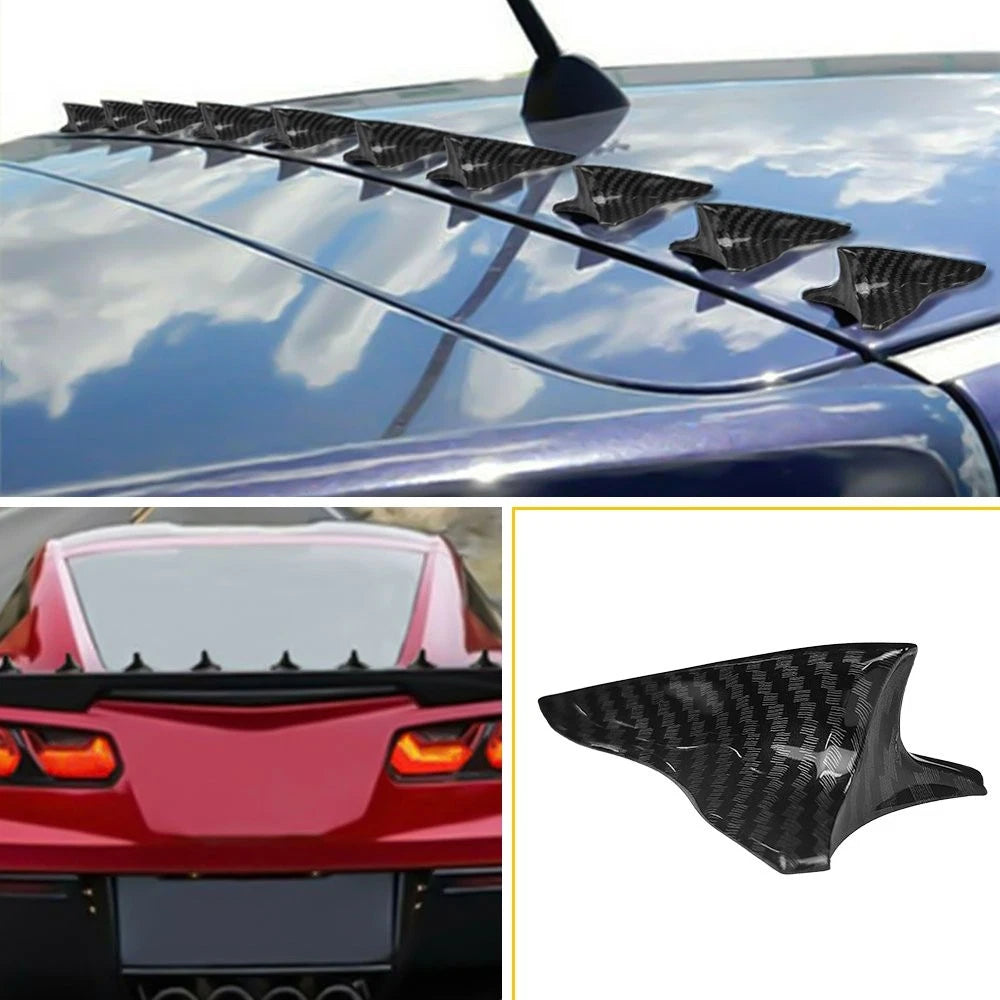 Universal 10X Shark Fin Diffuser Vortex Generator Wing Roof Spoiler Bumper EOA 6B93BC-57