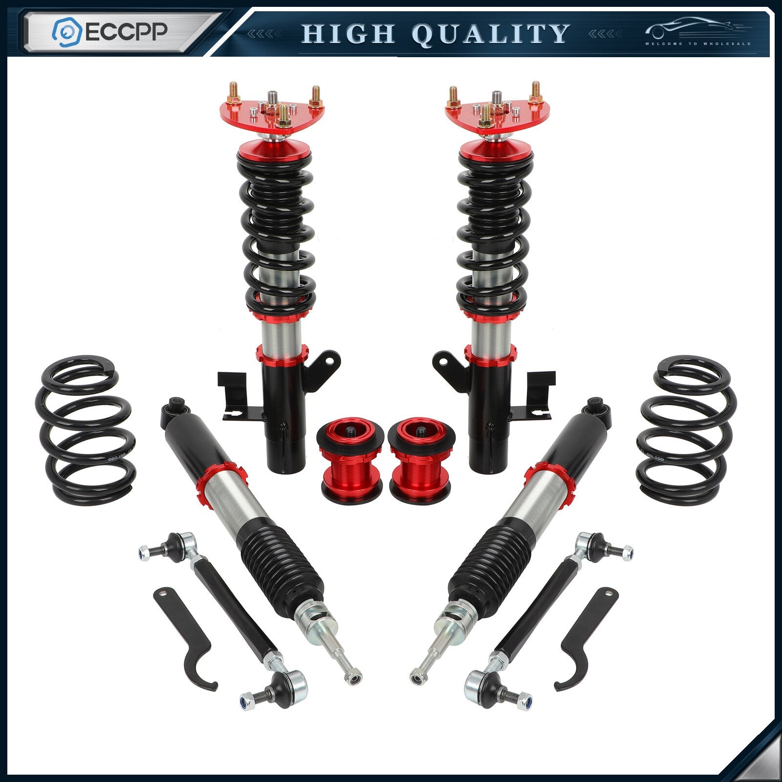 COILOVERS SHOCK ADSORBER LOWERING KITS FOR 2004-2012 VOLVO S40 FWD ADJUSTABLE 6B93BC-57