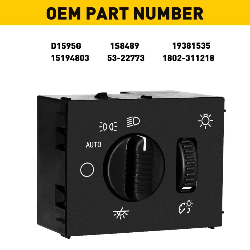 Headlight Switch Headlamp Dimmer for Chevy Silverado GMC Sierra YUSon 2003-07 EA 6B93BC-57