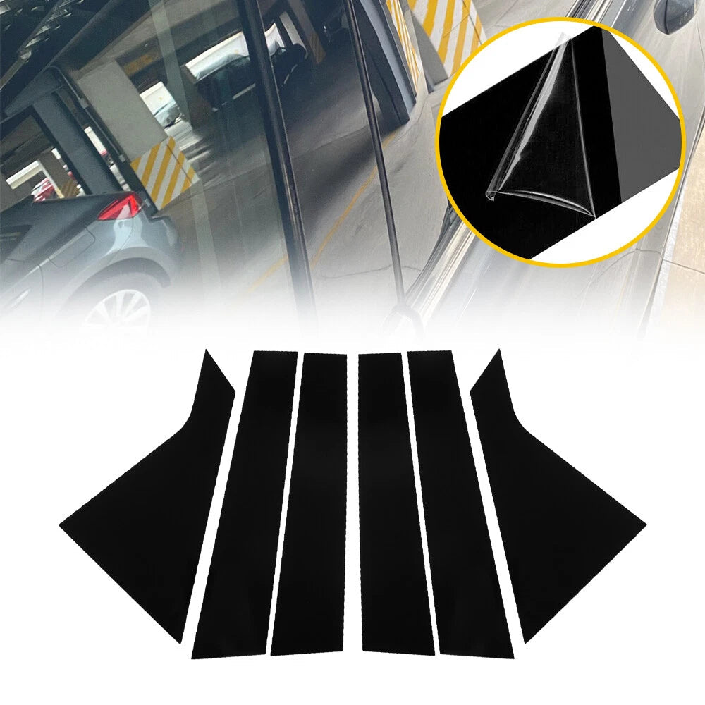 For 2014-2020 Chevy Impala Glossy Black Pillar 6pcs Posts Set Door Trim Cover EA 6B93BC-57