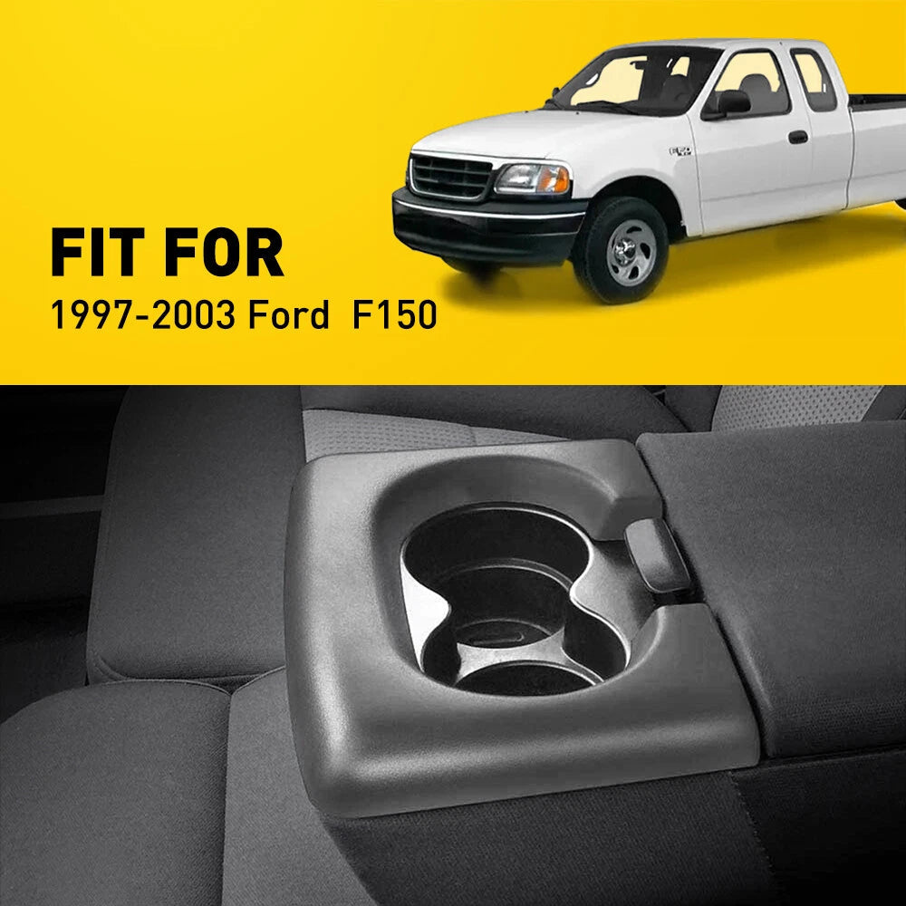 For Ford F150 Center 1997-2003 Console Cup Holder Replaces Pad Light Dark Grey A 6B93BC-57