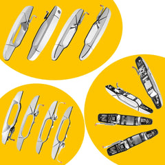 4x Chrome Door Handle For 07-13 Chevy Tahoe GMC Yukon Sierra Denali Front Rear A 6B93BC-57