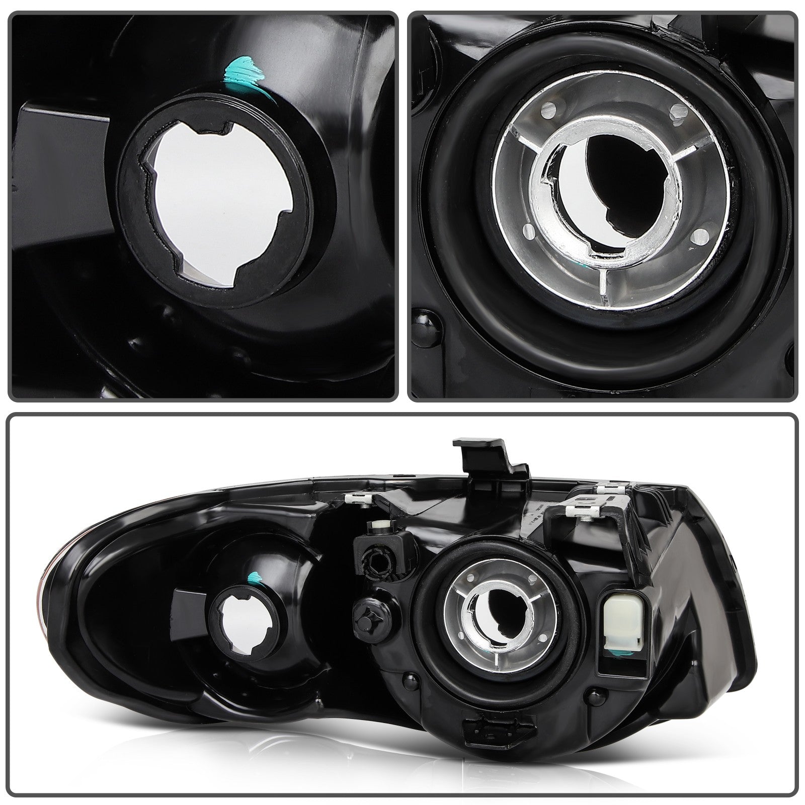 ECCPP Headlights For Chrysler Town & Country 3.3L 3.8L 2005-2007 Pair Chrome 6B93BC-57