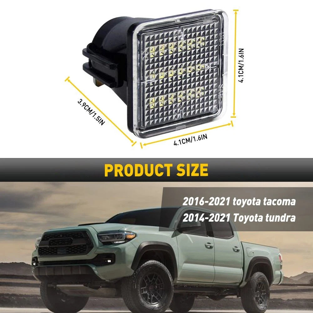 For Toyota Tundra Tacoma TRD White 18 SMD LED License Plate Light Kit Lamp Pair 6B93BC-57