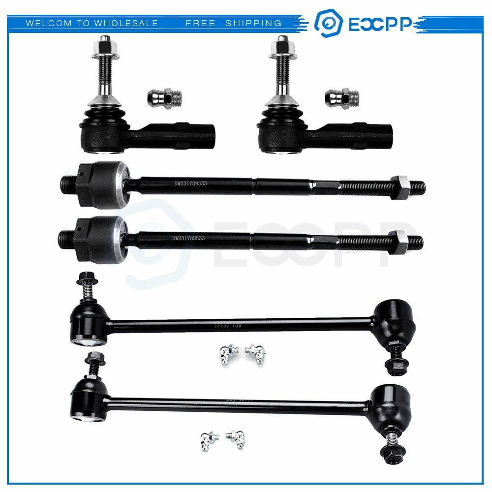 For 2005-2007 Ford Five Hundred 6PCS Front Tie Rod Ends Sway Bar Links Set