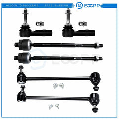 For 2005-2007 Ford Five Hundred 6PCS Front Tie Rod Ends Sway Bar Links Set