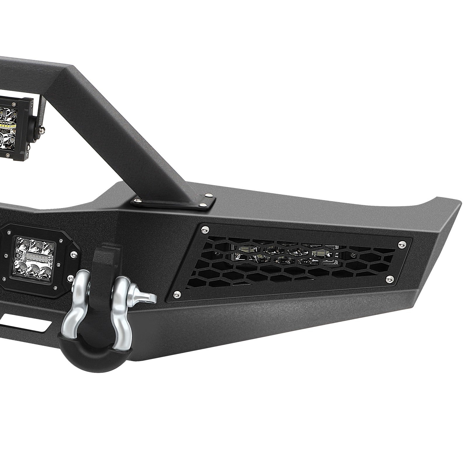 Front Bumper W/ Winch Plate & LED Lights & D-rings For 1983-2001 Jeep Cherokee 6B93BC-57