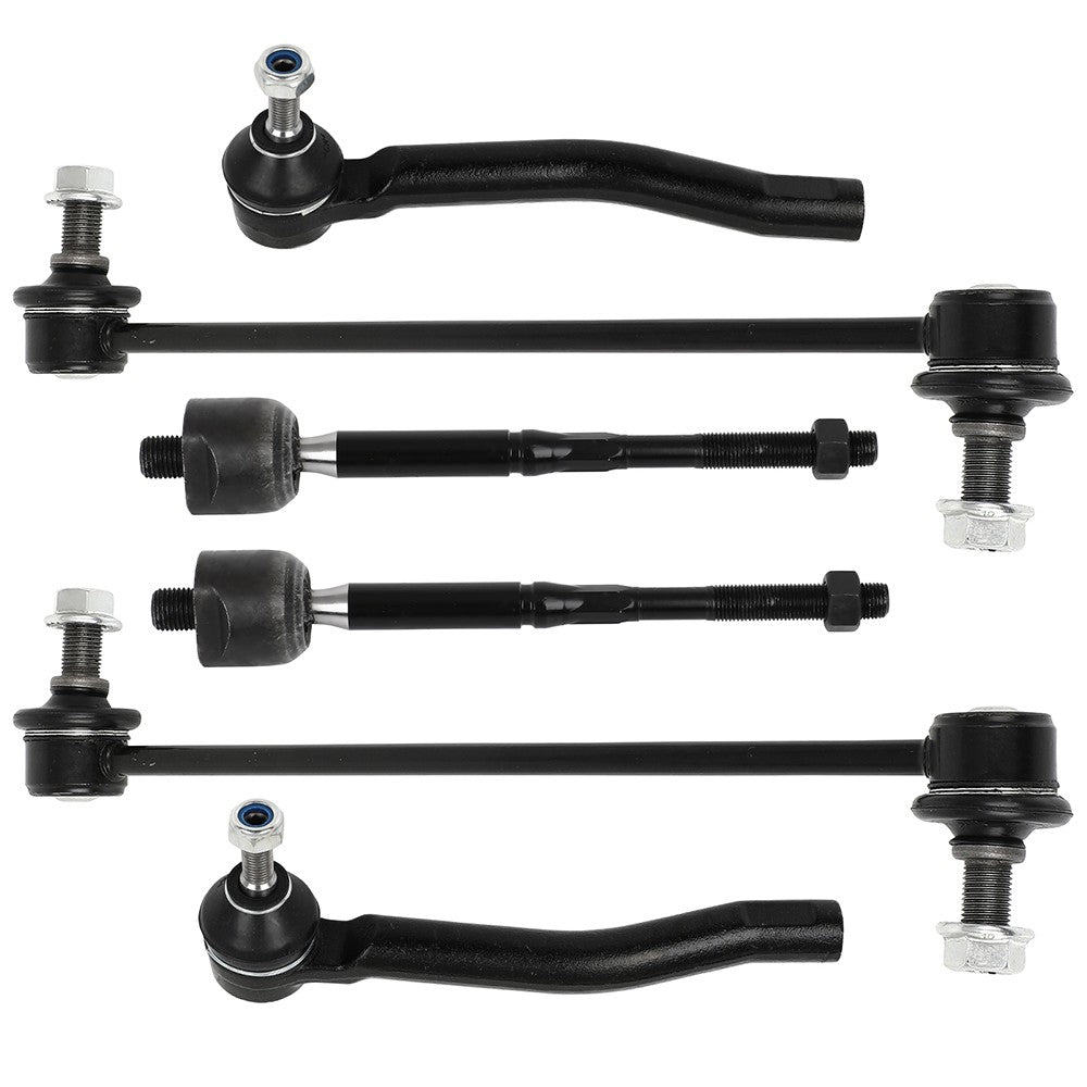 Front Struts Tie Rod Ends Sway Bars Kit For Nissan Sentra 2014-2019 Coil Spring 6B93BC-57