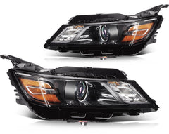 ECCPP Headlights Assembly For Chevrolet Impala 2014-2020 Pair Kit Black Amber 6B93BC-57