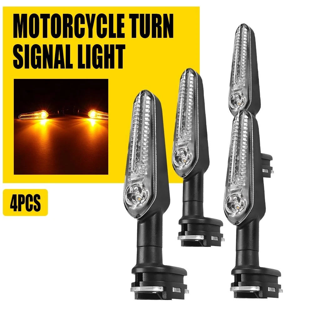 4PCS Motorcycle LED Turn Signal Blinker Light Indicator Amber 12V For YAMAHA EOA 6B93BC-57