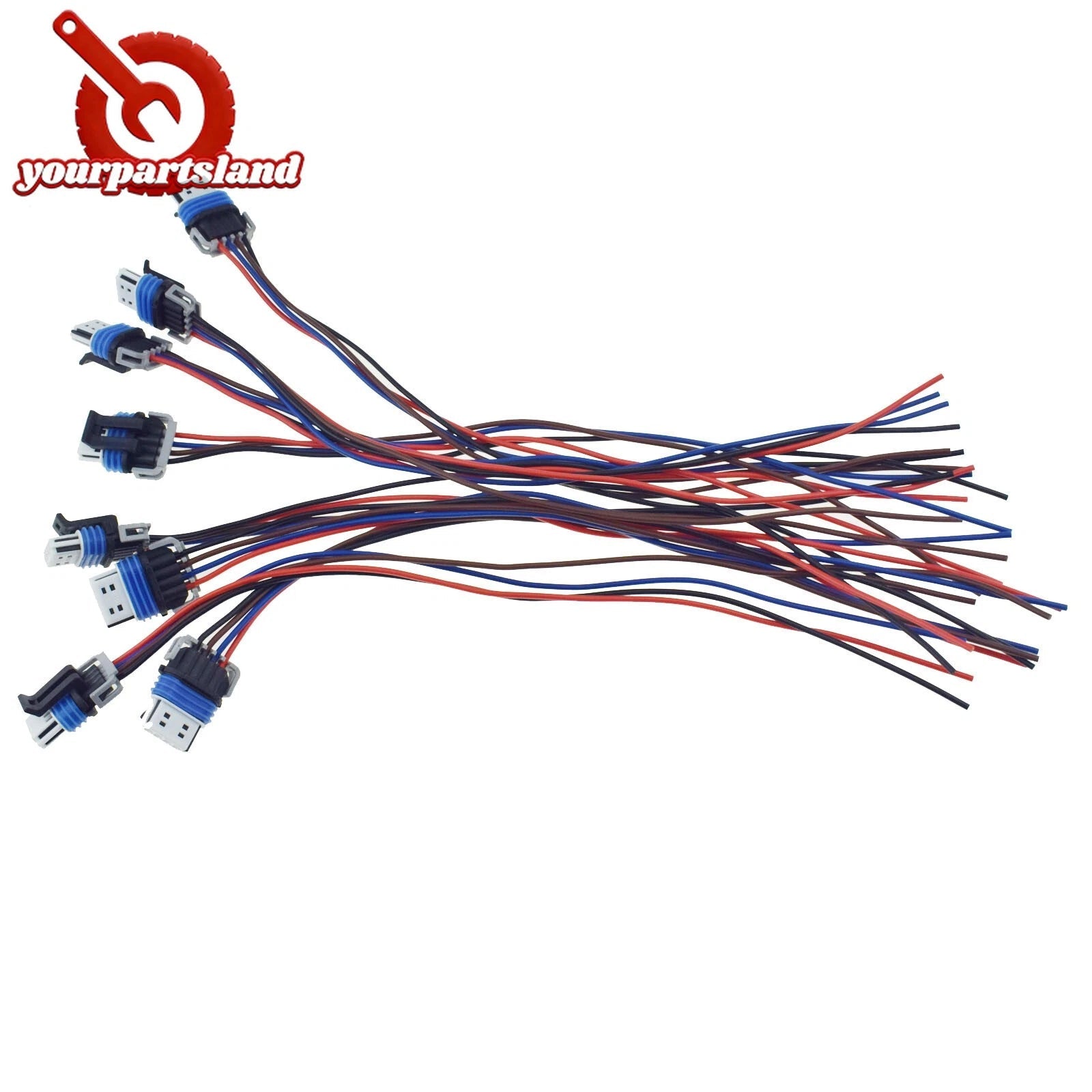 8PCS Ignition Coil Connector Harness LS2 LS7 D581 D585 For G-M Truck 12558693 6B93BC-57