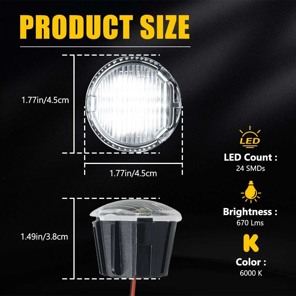 2PC Cargo White Trunk Lift Gate LED Light Lamp For 2005-2021 Jeep Grand Cherokee 6B93BC-57